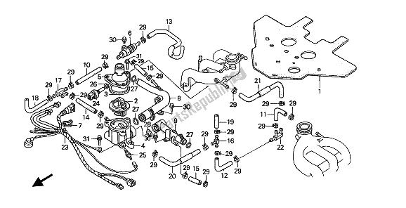 Wszystkie części do Rura Wodna I Termostat Honda GL 1500 SE 1991