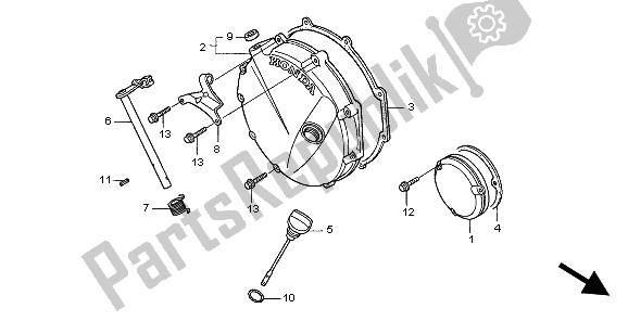 All parts for the Clutch Cover of the Honda CB 750F2 1999