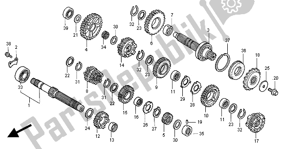 Wszystkie części do Przenoszenie Honda CB 500 2002