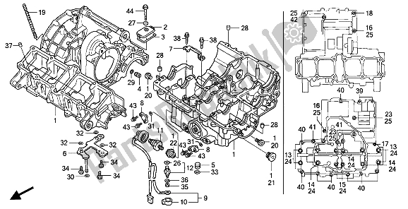 All parts for the Crankcase of the Honda CB 1000F 1994