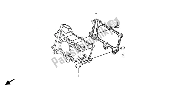 All parts for the Cylinder of the Honda FJS 400A 2011
