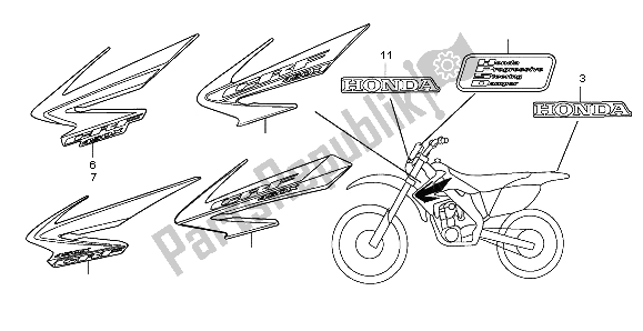 Todas las partes para Marca de Honda CRF 450X 2007