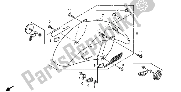 Todas las partes para Guardabarros Delantero de Honda ST 1300 2009