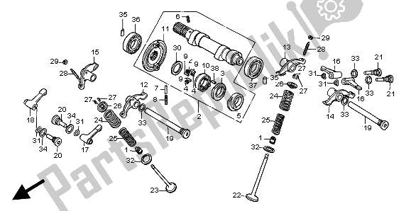 Tutte le parti per il Albero A Camme E Valvola del Honda SLR 650 1998