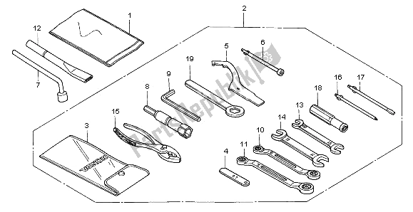 All parts for the Tools of the Honda VFR 750F 1995