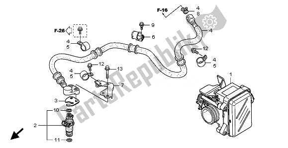 Todas las partes para Cuerpo Del Acelerador de Honda SH 150R 2010