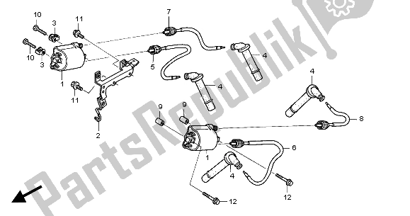 Todas las partes para Bobina De Encendido de Honda ST 1300A 2004