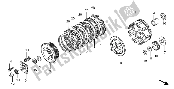 Todas las partes para Embrague de Honda CBR 125 RW 2007