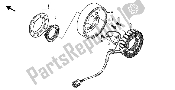 Wszystkie części do Generator Honda TRX 400 FW Fourtrax Foreman 2000