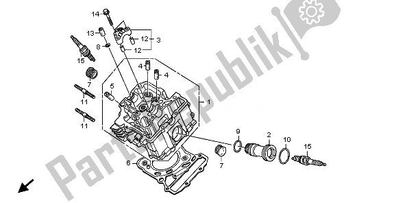 Todas las partes para Culata Delantera de Honda VT 1300 CXA 2010