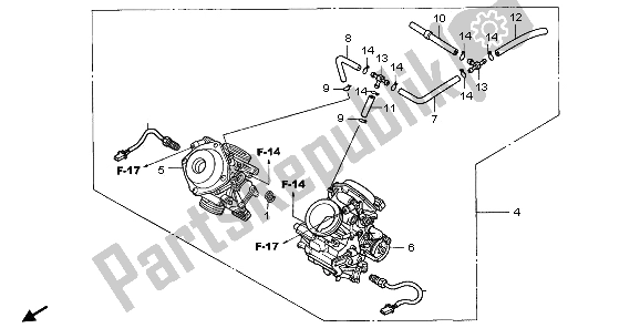 All parts for the Carburetor (assy.) of the Honda XL 650V Transalp 2006
