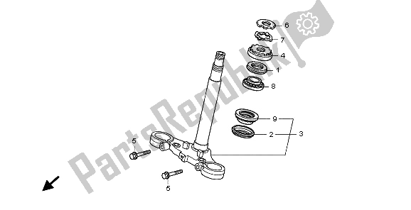 Todas las partes para Vástago De Dirección de Honda CBF 1000 2009