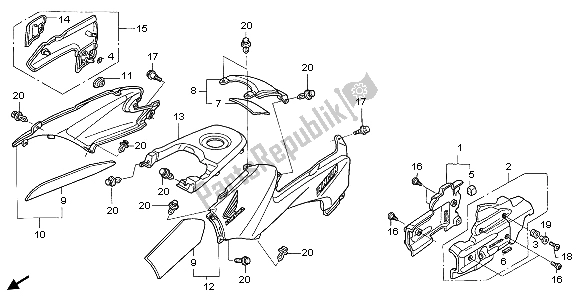 Tutte le parti per il Copertura Del Corpo del Honda TRX 680 FA 2007