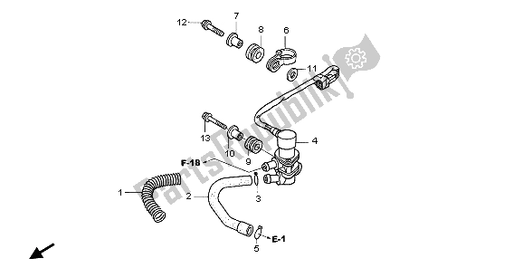 Wszystkie części do Zawór Elektromagnetyczny Honda SH 150 2007