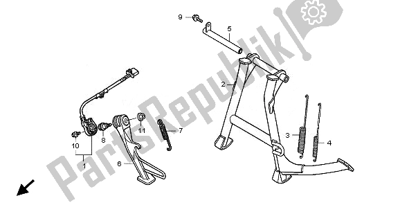 All parts for the Stand of the Honda NT 700 VA 2010