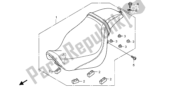 All parts for the Seat of the Honda VT 750C2 2007