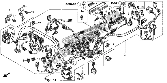 All parts for the Wire Harness of the Honda VFR 1200X 2012