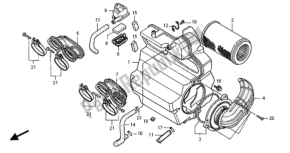 Tutte le parti per il Filtro Dell'aria del Honda CB 600F Hornet 2001