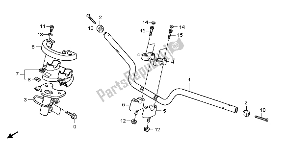 All parts for the Handle Pipe of the Honda NSS 250S 2009