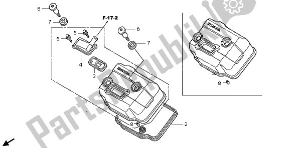 All parts for the Cylinder Head Cover of the Honda CBR 125 RS 2006