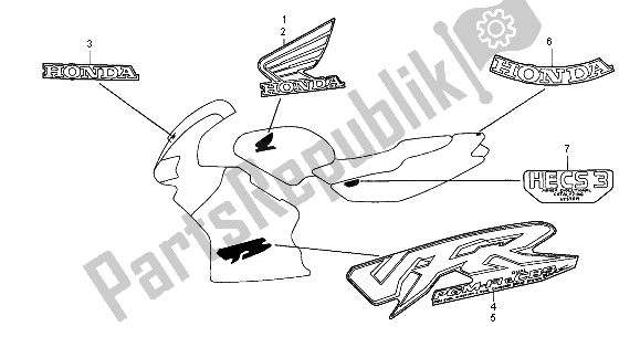 Toutes les pièces pour le Marque du Honda VFR 800 FI 2000