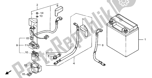 Wszystkie części do Bateria Honda XL 1000V 2006