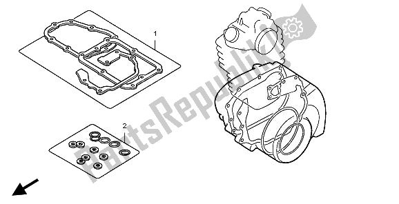 All parts for the Eop-2 Gasket Kit B of the Honda TRX 250X 2010