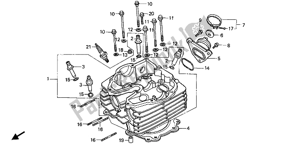 Wszystkie części do G? Owica Cylindra Honda XR 600R 1992