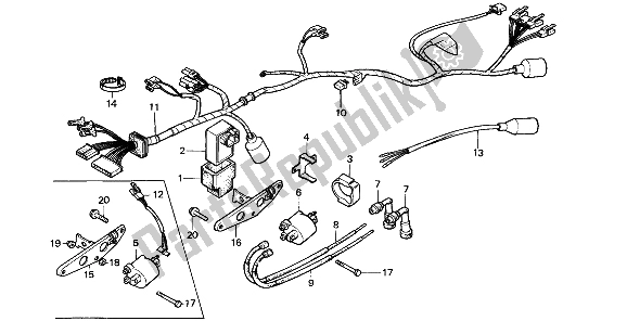 All parts for the Wire Harness & Ignition Coil of the Honda CMX 450C 1988