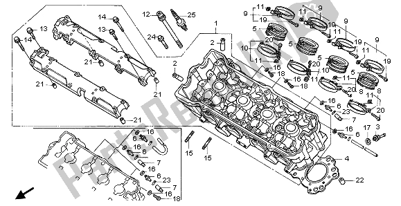 Tutte le parti per il Testata del Honda CBR 600F 1996