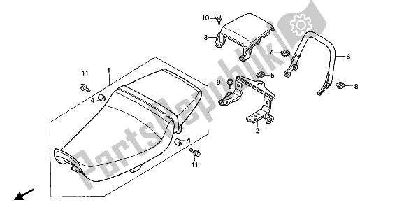 Tutte le parti per il Sedile E Coprisella del Honda CBR 600F 1993