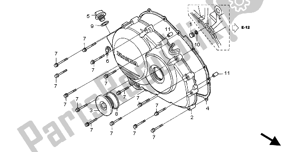 Wszystkie części do Prawa Os? Ona Skrzyni Korbowej Honda VFR 800 2004