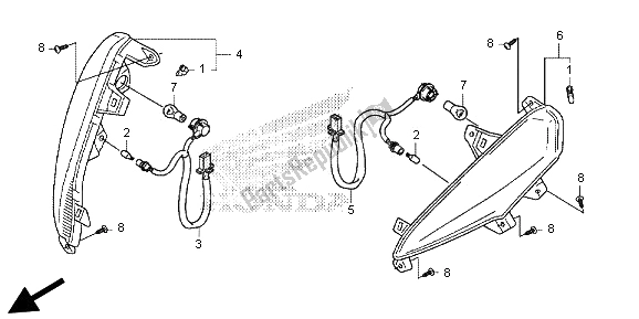 Tutte le parti per il Occhiolino Frontale del Honda SH 300R 2013