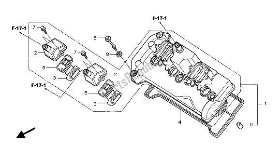 Wszystkie części do Cylinder Honda CBR 600 RR 2005