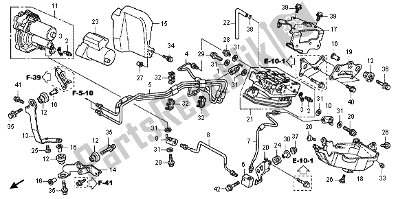 All parts for the Front Power Unit & Front Valve Unit of the Honda CBR 1000 RA 2012