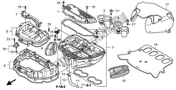 Toutes les pièces pour le Purificateur D'air du Honda CBR 1000 RR 2010