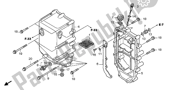 Todas las partes para Tanque De Aceite de Honda TRX 500 FA Fourtrax Foreman 2004