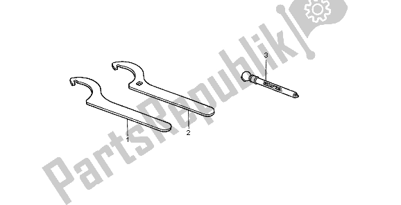 All parts for the Fop-2 Spanner of the Honda XR 400R 1999