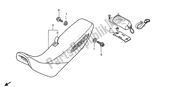 Todas as partes de Assento do Honda XR 400R 1998