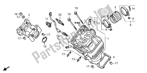 Wszystkie części do G? Owica Cylindra Honda CBR 125 RS 2013