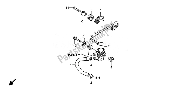 Todas las partes para Válvula De Solenoide de Honda FES 150A 2008