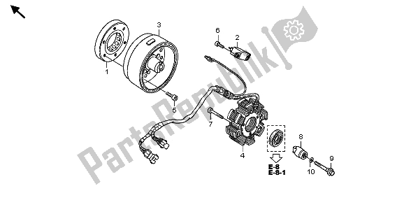 All parts for the Generator of the Honda TRX 250 EX Sporttrax 2003