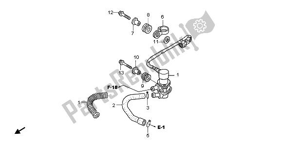 All parts for the Solenoid Valve of the Honda PES 150R 2008