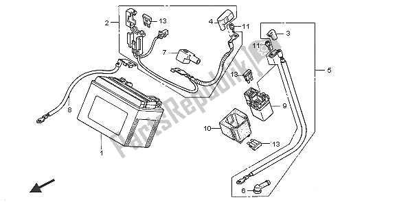 Tutte le parti per il Batteria del Honda VTR 1000 SP 2005