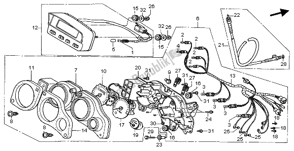 Todas las partes para Metro (kmh) de Honda XRV 750 Africa Twin 1996