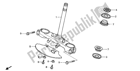 Tutte le parti per il Gambo Dello Sterzo del Honda NX 650 1989