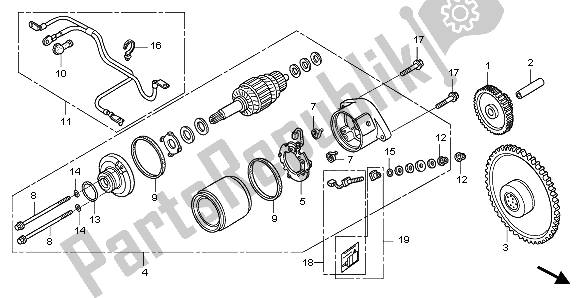 Todas as partes de Motor De Arranque do Honda SH 150R 2008