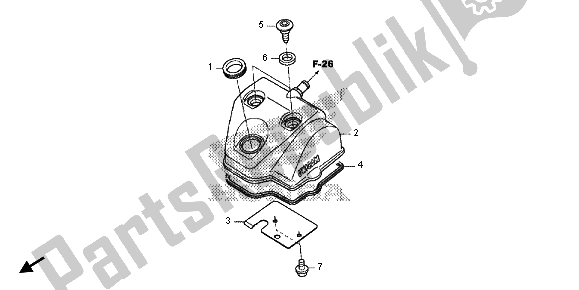 Tutte le parti per il Coperchio Della Testata del Honda CRF 450R 2013