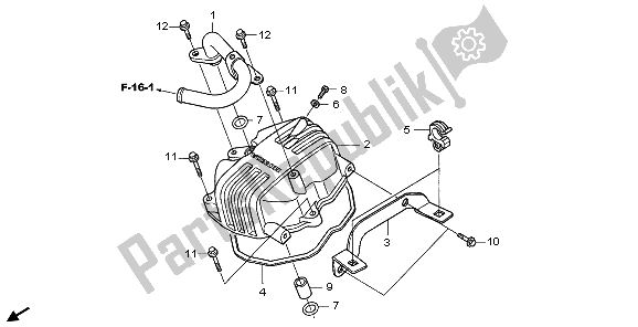 Todas las partes para Cubierta De Tapa De Cilindro de Honda XR 125L 2006