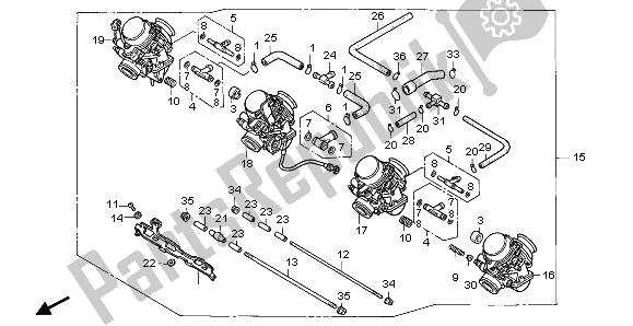 Tutte le parti per il Carburatore (assy.) del Honda CBR 900 RR 1995